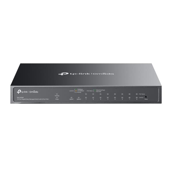 TP-Link Omada ES210GMP nätverksswitchar hanterad Gigabit Ethernet (10/100/1000) Strömförsörjning via Ethernet (PoE) stöd Svart