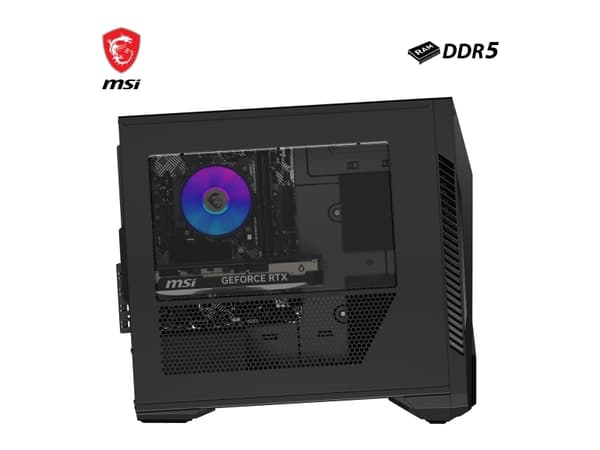 MSI - Tower gaming - i5-14400F / inntil 4.7 GHz - RAM 16 GB - SSD 1 TB - NVMe - Gigabit Ethernet - monitor: ingen - svart
