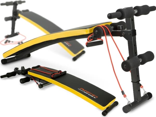 NEO SPORT Sned träningsbänk med expander NS-08G svart