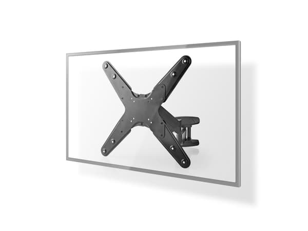 Nedis TVWM2732BK, 75 x 75 mm, 400 x 400 mm, 0 - 20°, 180°, Akrylnitrilbutadienstyren (ABS), Stål, Svart Svart