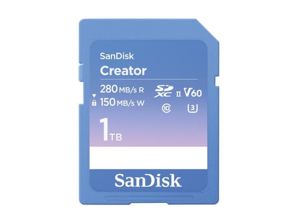 SanDisk Creator - Flashminnekort - 1 TB - Video Class V60 / UHS-II U3 / Class10 - SDXC UHS-II