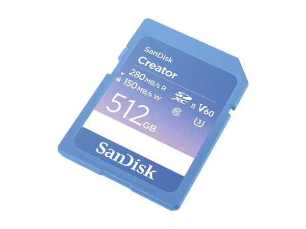 SanDisk Creator - Flashminnekort - 512 GB - Video Class V60 / UHS-II U3 / Class10 - SDXC UHS-II