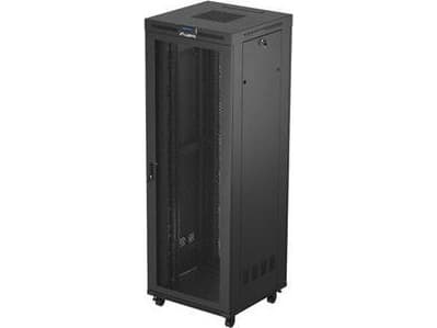 19'' rackmonterat installationsskåp 47U 800x800 svart LCD perforerad dörr LANBERG (FLAT PACK)