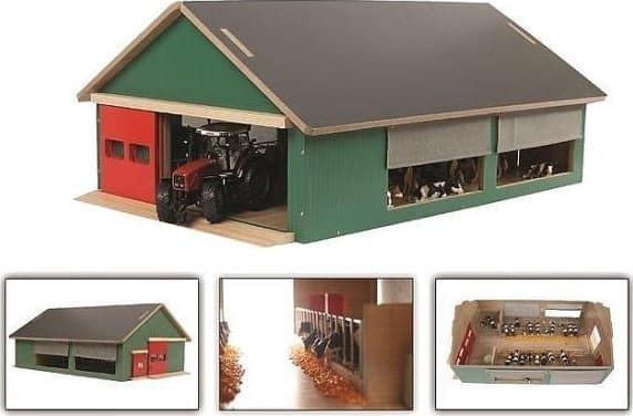 Barn with windows and shutters 64x44x27cm 1:32 Kids Globe