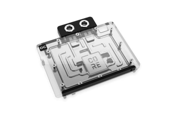 Alphacool 10260, Bakre platta, Gjuten aluminium, Krom, Koppar, Svart, Krom, 3-Pin JST, 1/4", 60 ° C