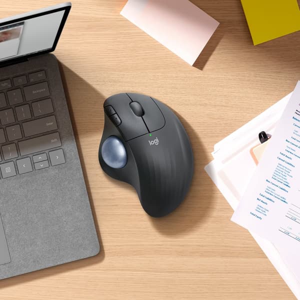 Logitech Ergo M575 datormöss Kontor högerhand Trådlös RF + Bluetooth Styrkula 2000 DPI