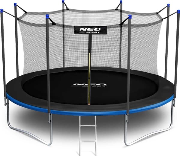 Neo-Sport Trädgårdstrampolin 15ft/465cm trädgårdstrampolin med invändigt nät och stege Neo-Sport
