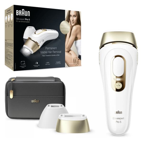Braun Silk-expert Pro Silk·expert Pro 5 PL5140 Intensivt pulserat ljus (IPL) Guld, Vit