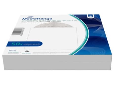 MediaRange-kartonkitaskut ilman läppää, 50 kpl, valkoinen