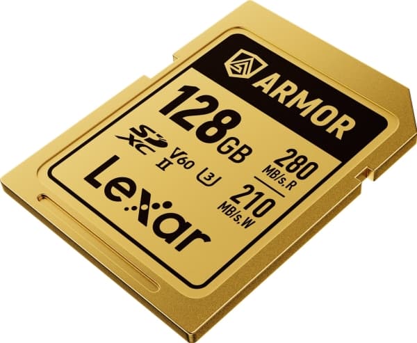 Lexar Armor Gold, 256 GB, SDXC, UHS-II, 280 MB/s, 205 MB/s, Class 3 (U3)