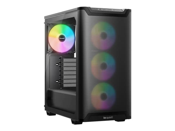 ole hiljaa! Pure Base 501 LX Musta, Midi Tower, PC, musta, ATX, mikro-ATX, Mini-ATX, akryylinitriilibutadieenistyreeni, lasi, teräs, lisää musta