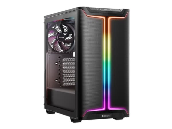 be quiet! Pure Base 501 DX Black, Midi Tower, PC, Svart, ATX, micro ATX, Mini-ATX, Akrylnitrilbutadienstyren (ABS), Glas, Stål, Multi Svart
