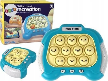 LeanToys Sensory Game Pop It-konsoll Batteridrevne lys høres blått ut