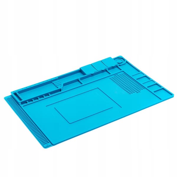 Silikoneblå antistatisk måtte 450x300mm TE-501