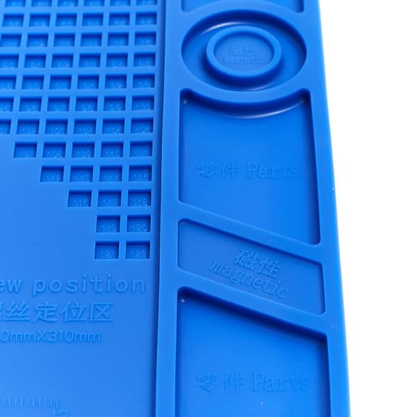 Stor blå silikone antistatisk måtte Yihua 440x310mm