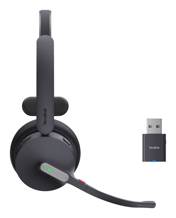 Yealink WH64 Hybrid Mono UC Headset Trådlös Huvudband Kontor/callcenter Micro-USB Bluetooth Svart