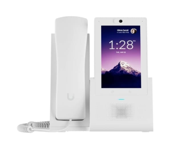 Ubiquiti UniFi Touch - Prenumeration upplåst - VoIP-telefon - IEEE 802.11a/b/g/n/ac (Wi-Fi) - SIP, SDP, RTP, RTCP - multilinje - vit