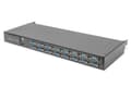 Miniatyrbilde 4 av 5: Digitus - KVM-konsoll med KVM-svitsj - 16 porter - Tysk - 19" - kan monteres i rack - 1920 x 1080 Full HD (1080p) @ 60 Hz - 1000:1 - RAL 9005, svart