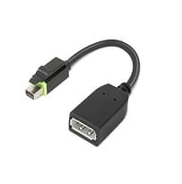 Lenovo 4X90Q93975 videokabeladapter Mini DisplayPort DisplayPort Svart