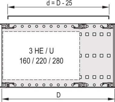 SCHROFF EuropacPRO Dekkplate, universal, 84 HK, 475 mm