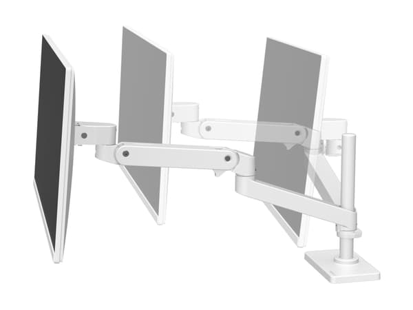 Ergotron LX Pro - Monteringssats (bildskärmsarm, hög pelare) - för LCD-display - aluminium - vit - skärmstorlek: upp till 34 tum - disk-monteringsbar Vit