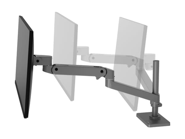 Ergotron LX Pro - Monteringssats (vridbar arm) - modulär - för LCD-display - with tall pole - mörkgrå - skärmstorlek: upp till 34 tum - disk-monterin