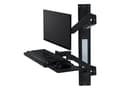 Miniatyrbilde 3 av 5: Ergotron LX Pro - Monteringssett (2 armer, 2 utvidelser, tastaturbakke, utrekkbart musebrett, musholder, 2 veggmonteringssokler, veggspor 34", veggbr