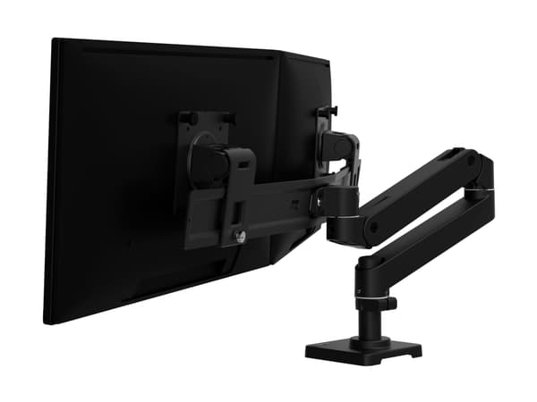 Ergotron LX Pro - Monteringssats (dubbel direkt arm, 2 pivåfästen, bordsklämma i 2 delar, maskinvara för tillbehör, bas, dubbel displaybåge, förlängn