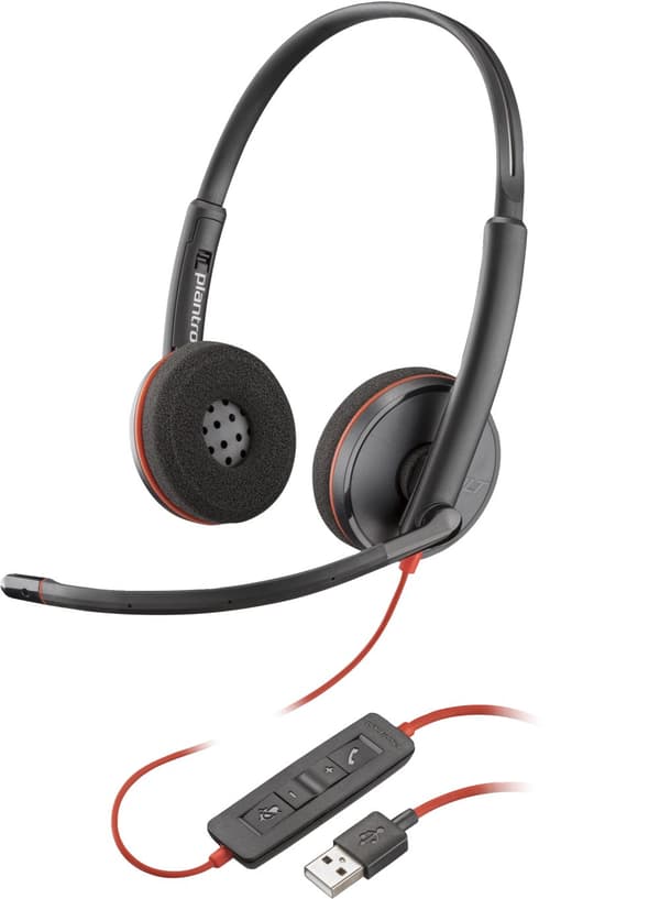 POLY Blackwire 3220 Stereo USB-A Headset (volymköp)