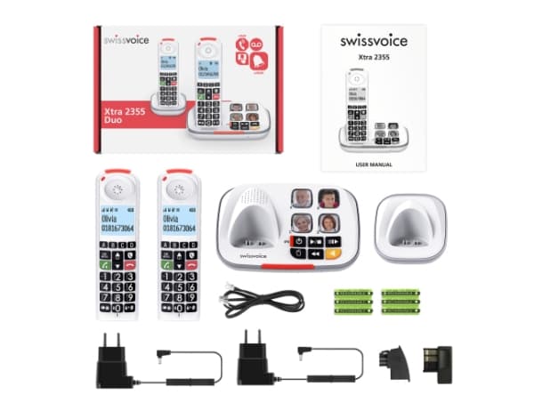 Swissvoice Xtra 2355 Duo Trådløs DECT Comfort Telefonsett Hvit