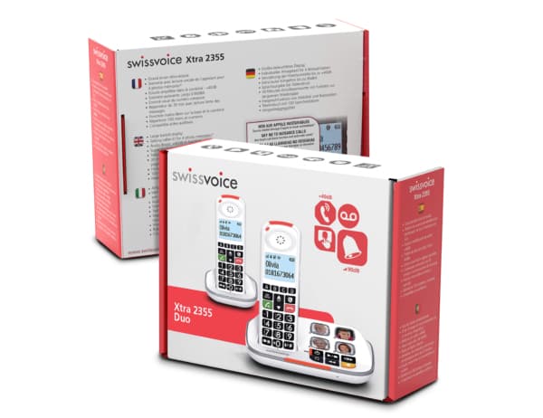 Swissvoice Xtra 2355 Duo Trådløs DECT Comfort Telefonsett Hvit