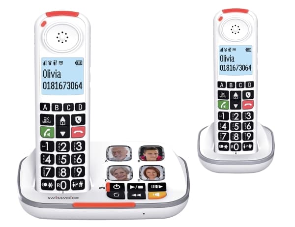 Swissvoice Xtra 2355 Duo Trådløs DECT Comfort Telefonsett Hvit Hvit