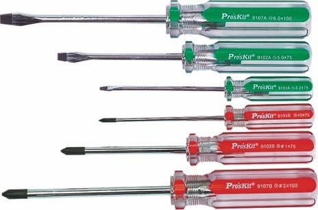 Ruuvimeisselisarja (6 kpl), SW-9106 Pro'sKit