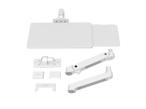 Ergotron LX Pro Wall Keyboard Arm (white), Keyboard clamp/mouse tray, White, Aluminium, 2.3 kg, Wall, 0 - 90°