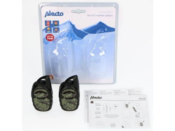 Alecto Walkie Talkie setti 2 kpl lapsille, 3 km kantama, naamioitu