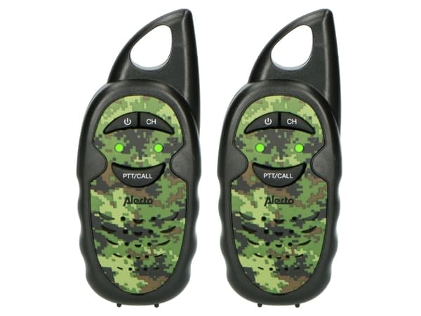 Alecto Walkie Talkie setti 2 kpl lapsille, 3 km kantama, naamioitu