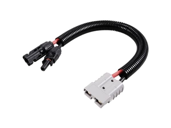 TRU COMPONENTS TC-12195716 Suurvirtaliitin 50 A MC4:n aurinkoliittimeen tyyppi A. 600 V 30 A Musta, punainen 1 kpl