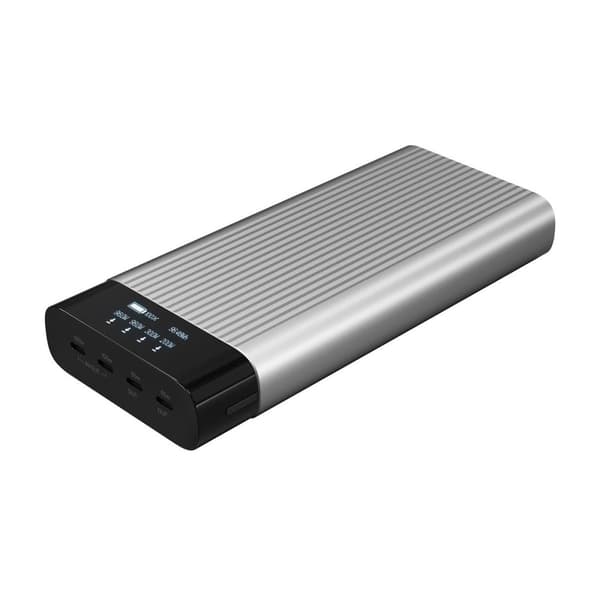 Hyper - HyperJuice 245W USB-C 100Wh Battery Pack with OLED Display Silver