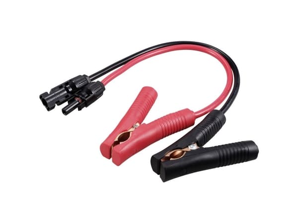 TRU COMPONENTS TC-12195648 MC4 solcelle-stik på batteriklemme Sort, Rød 2 stk
