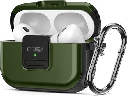 Tech-Protect TECH-PROTECT DEFENDER HOOK MAGSAFE APPLE AIRPODS PRO 1 / 2 OLIVE GREEN
