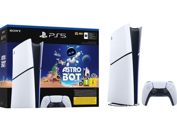Sony PlayStation 5 Digital Edition Slim Astro Bot, PlayStation 5, Svart, Vit, 16384 MB, GDDR6, AMD, AMD Ryzen Zen 2