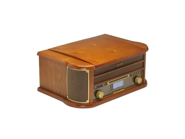 Denver MRD-51, ruskea, puu, 33 1/3,45,78 rpm, pyörivä, DAB,FM, CD