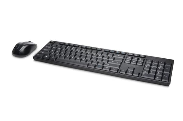 Kensington Pro Fit® låg profil trådlöst set för stationära datorer - tysk Svart