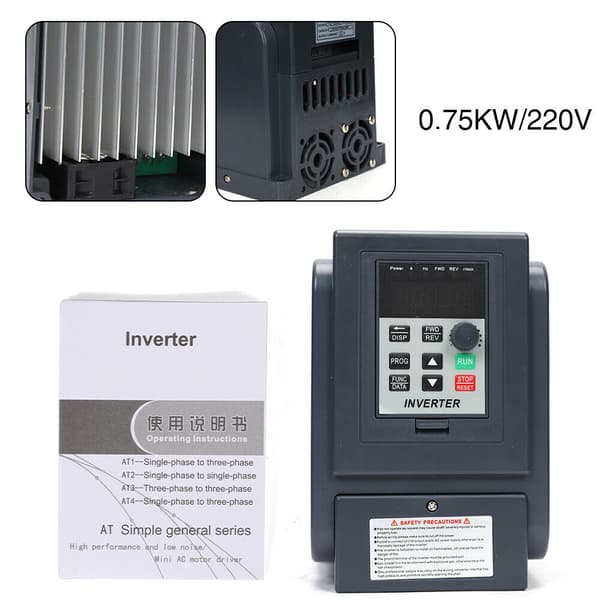 Variabel Frekvensomformer, 0,75 kW Effekt, PWM Kontrol, Robuste Beskyttelsesfunktioner