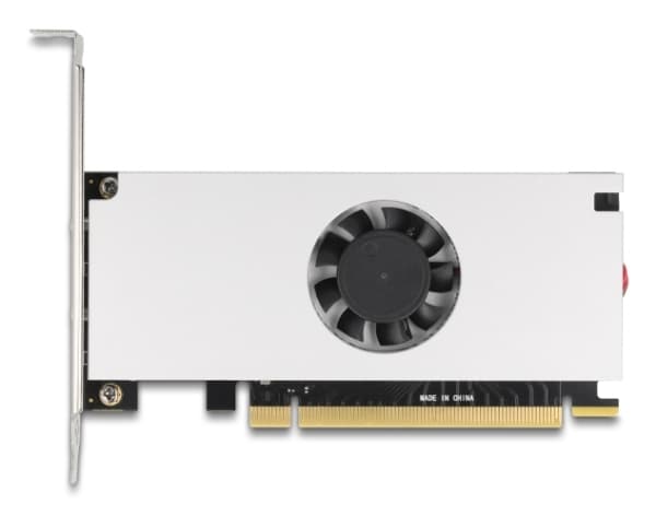 DeLOCK 90805, PCIe, USB Type-C, Låg profil, Silver, Aktiv, 1 fläkt/-ar
