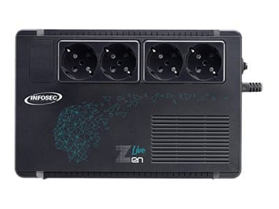 INFOSEC Zen Live 500 - UPS - AC 220/230/240 V - 500 VA - 4.5 Ah - utgangskontakter: 4 - Frankrike