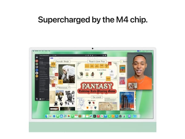 Apple iMac 24-inch with Retina 4.5K display: M4 chip with 10-core CPU and 10-core GPU, 16GB, 256GB SSD - Green, 59.7 cm (23.5"), 4.5K Ultra HD, Apple