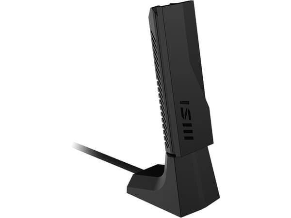 MSI BE6500 WiFi7 USB Stick - Dongle, USB Type-A, USB 3.2 Gen 1 (3.1 Gen 1), Hankoppling, Svart, 111 mm, 33 mm