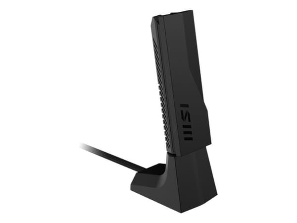 MSI BE6500 WiFi7 USB Stick - Dongle, USB Type-A, USB 3.2 Gen 1 (3.1 Gen 1), Hankoppling, Svart, 111 mm, 33 mm Svart