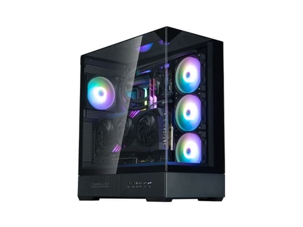 Zalman P40 Prism Musta, Midi Tower, PC, Musta, ATX, micro ATX, Mini-ITX, Muovi, Teräs, Karkaistu lasi, Lisää